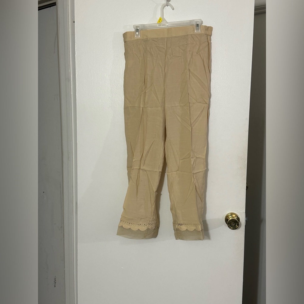 Sapphire brand raw silk pants